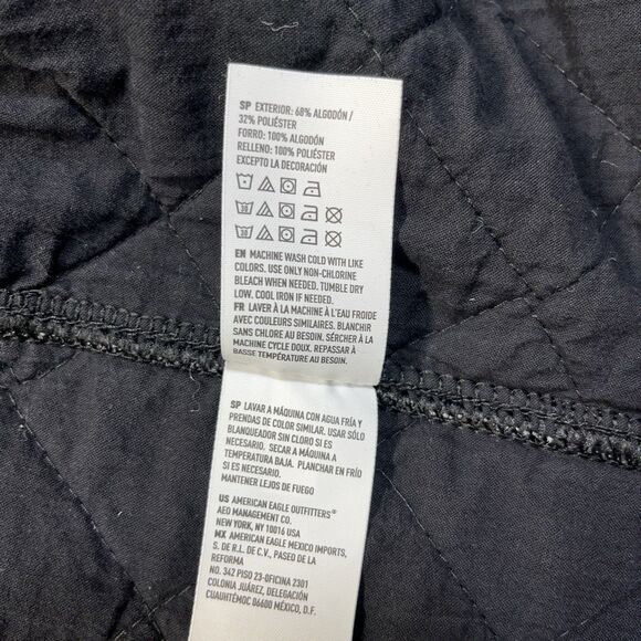 American Eagle Quilted Jacket Women’s XS Dark Gray Snap Front 9167 2014 - Picture 6 of 11